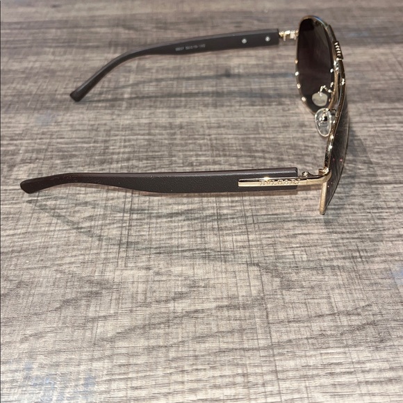 Bvlgari Brown and gold aviator sunglasses gradient lenses. - Picture 5 of 9